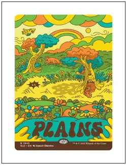 1x Plains, 1945, Flower Power Secret Lair - Ashley Dreyfus, Magic MTG NM - Image 1