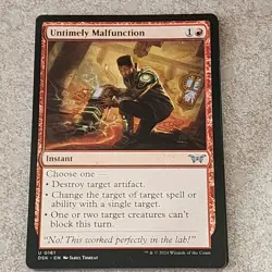 Untimely Malfunction Duskmourn: House of Horror MTG UNCOMMON 4 AVAILABLE - Image 1