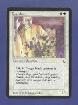 1994 Magic the Gathering - Exorcist - Summon Exorcist - The Dark MTG - Image 1