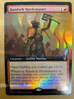 MTG 1x FOIL EXTENDED ART Rundvelt Hordemaster 409 Dominaria United Magic x1 NM - Image 1