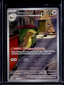 2025 Pokemon Mega Evolution MEG EN Gumshoos Illustration Rare #153/132 - Image 1