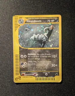 Pokemon SKYRIDGE - #H11/H32 Houndoom - Holo - ENG - SWIRL - Damaged - Image 3