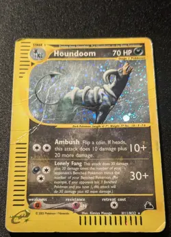 Pokemon SKYRIDGE - #H11/H32 Houndoom - Holo - ENG - SWIRL - Damaged - Image 4