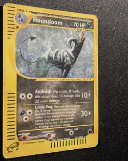 Pokemon SKYRIDGE - #H11/H32 Houndoom - Holo - ENG - SWIRL - Damaged - Image 5