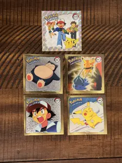 👾 VINTAGE POKEMON Artbox Stickers | 1999 | RARE GOLD Great Condition! - Image 1