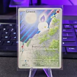 Litwick 101/086 Illustration Rare- Pokemon White Flare Holo SV ENGLISH - Image 1