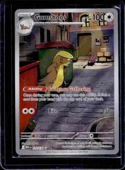 2025 Pokemon Mega Evolution MEG EN Gumshoos Illustration Rare #153/132 - Image 1