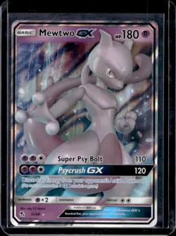 2019 Pokemon SM Hidden Fates Mewtwo GX #31/68 - Image 1