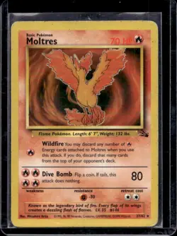 1999 Pokemon Fossil Moltres #27/62 - Image 1