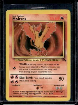 1999 Pokemon Fossil Moltres #27/62 - Image 1