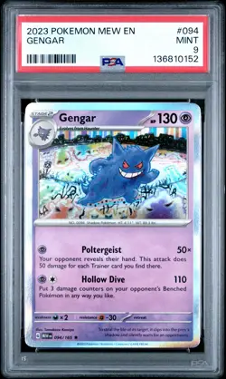 2023 POKEMON MEW EN-151 #094 GENGAR PSA 9 - Image 1