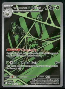 Pokemon SV:10 Destined Rivals Team Rocket's Spidops #187/182 Illustration Rare - Image 1
