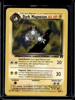 2000 Pokemon Team Rocket Dark Magneton #28/82 - Image 1