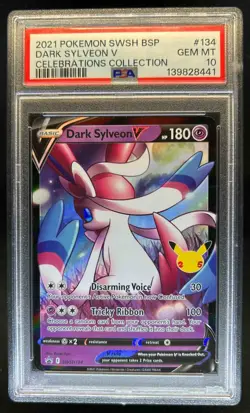 2019-2023 Pokemon SWSH Black Star Promos Dark Sylveon V #SWSH134 PSA 10 - Image 1