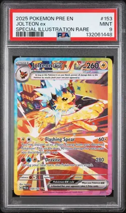 2025 Pokemon PRE En Jolteon Ex Special Illustration Rare #153 PSA 9 Mint - Image 1