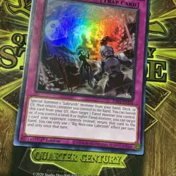Yu-Gi-Oh Quarter Century Stampede Big Welcome Labyrinth Ultra Rare RA04-EN104 NM - Image 3