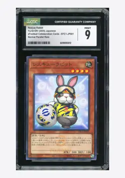 Yu-Gi-Oh CGC 9 Rescue Rabbit Normal Parallel Rare 2025 EFC1-JP001 EFC1 Japanese - Image 1