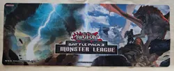 1996 Yu-Gi-Oh! Battle Pack 3 Monster League Play Mat 24" x 9", in Good Shape - Image 1