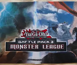 1996 Yu-Gi-Oh! Battle Pack 3 Monster League Play Mat 24" x 9", in Good Shape - Image 3