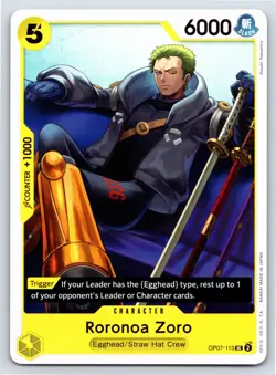 One Piece - OP07-113 - Roronoa Zoro (113) - UC - US Seller - Image 1