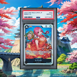 PSA 10 2023 ONE PIECE JAPANESE OP05-AWAKENING OF THE NEW ERA #091 REBECCA - Image 1