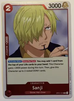 One Piece TCG - Sanji OP01-013 Rare Pre Errata Romance Dawn - Image 1