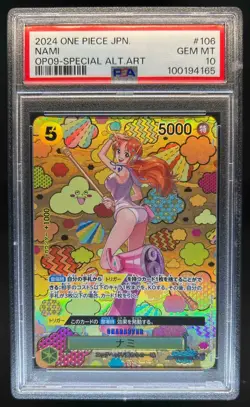 2024 One Piece Nami Special Alt Art Common #OP09-106 PSA 10 - Image 1