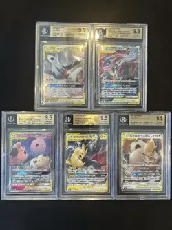 BGS 9.5 Pokemon Card Game Japanese Tag Team GX RR 5 Card Set Bulk Holo - Image 1