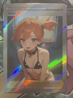Pokemon Misty Anime Waifu Custom DIY Trainer Art Pokemon card - Image 2