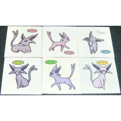 Pokemon Card Bread Deco Chara Seal Sticker Espeon 6 set Japanese k483 - Image 1