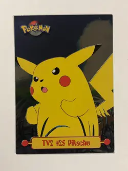 Pokemon Card Topps Tv Animation TV2 Holographic #25 Pikachu Light Play C. - Image 1