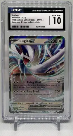 Pokemon 2023 TCG Lugia EX Holo Card 017/034 CGC 10 - Image 1