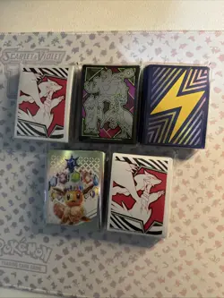 Pokemon TCG 65x Card Sleeves (4 Different Designs) Standard Size set of 5 - Image 2
