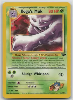 Pokemon Card Koga's Muk Rare Gym Challenge 026/132 - Image 1