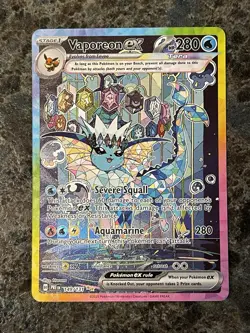 Pokemon TCG Vaporeon EX Prismatic Evolutions Special Illustration Card 149/131 - Image 1
