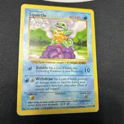 Pokemon TCG Squirtle Base Set 63/102 Card Regular Common - Image 1