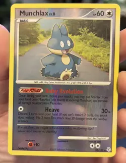 Pokemon Munchlax TCG Diamond & Pearl Reverse Holo Card 33/130 - Image 1