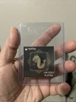 ✨ 24K Gold Plated Pokemon Cards - Gyarados & Magikarp Set - Collectors Display ✨ - Image 3