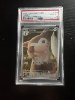 Pokemon TCG Furret Journey Together Illustration Card 168/159 PSA10 Gem Mint - Image 1
