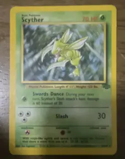 Pokemon Scyther Jungle 26/64 English Rare Regular 70 HP Unlimited TCG Card - Image 1
