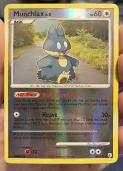 Pokemon TCG Munchlax 33/130 Diamond and Pearl Reverse Holo Card - Image 1