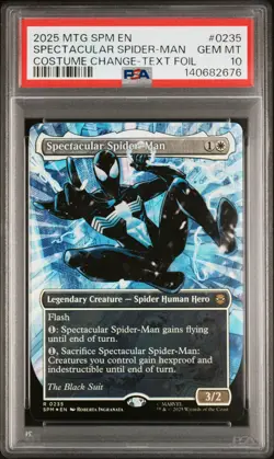 2025 MTG MARVEL'S SPIDER-MAN TEXTURED FOIL SPECTACULAR SPIDER-MAN PSA 10 - Image 1