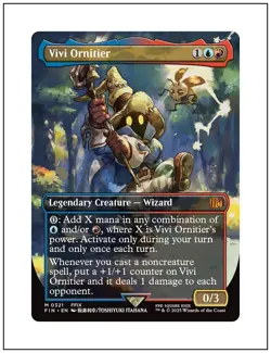 1x Vivi Ornitier, Borderless Art - 0321, Final Fantasy, Magic MTG NM - Image 1