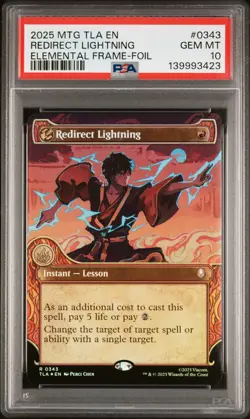 2025 MTG AVATAR: THE LAST AIRBENDER #0343 REDIRECT LIGHTNING PSA 10 - Image 1