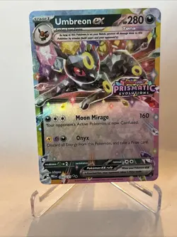 Umbreon Ex Stamped Pokemon Prismatic Evolutions Promo Surprise Box 60/131 NM JL - Image 1