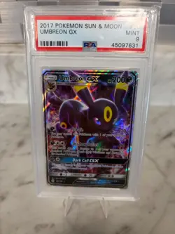 2017 POKEMON SUN AND MOON 80 UMBREON GX PSA 9 MINT - Image 1
