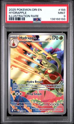 2025 POKEMON DRI EN-DESTINED RIVALS ILLUSTRATION RARE #188 HYDRAPPLE PSA 9 - Image 1