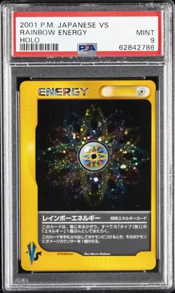 2001 POKEMON JAPANESE VS RAINBOW ENERGY-HOLO PSA 9 - Image 1