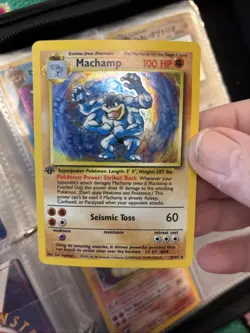 Machamp 8/102 1st Edition Holo Rare Deck Exclusives Base Set Pokemon TCG LP G180 - Image 2