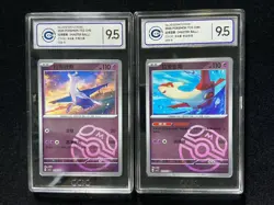 2025 Pokemon TCG S-CHN Master Ball G csv3C #058/130 R Latios CCIC 9.5 Lot*2 pix9 - Image 1